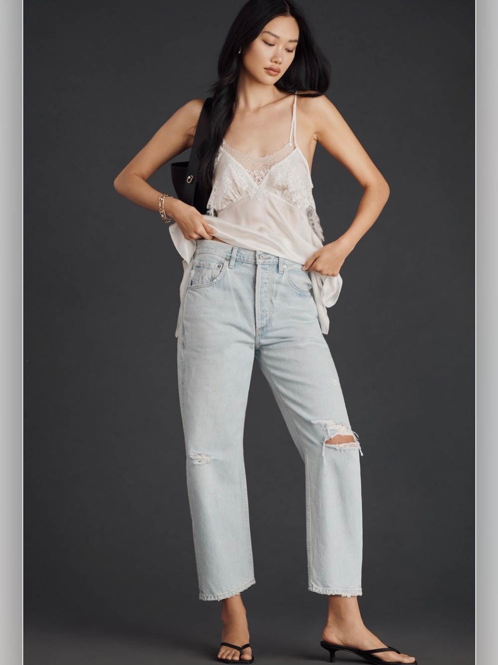NWT! Citizens of Humanity Dahlia Bow-Leg Baby Roll High-Rise Relaxed Jeans Sz27